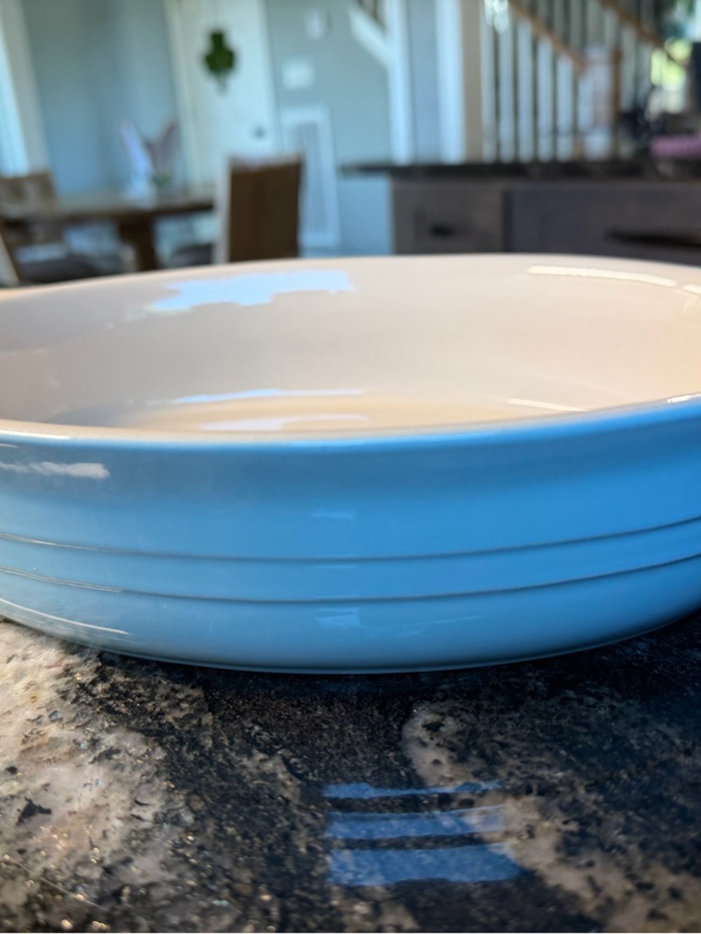 Le Creuset Sky Blue Oval Stoneware Serving Bowl Baker Casserole